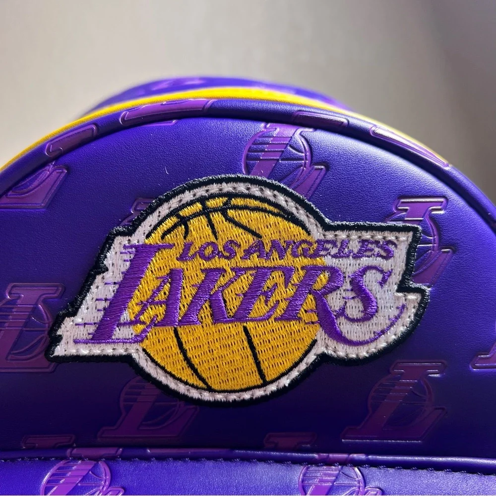 Loungefly NBA LA Lakers Debossed Logo Mini Backpack NWT